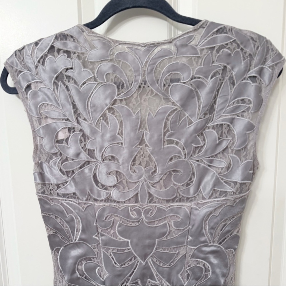 Sue Wong Silver Gray Cocktail Dress NWT Formal Dress Size 2 - Picture 4 of 10